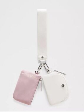 Lululemon Dual Pouch Wristlet  in Pink Haze & Light Ivory